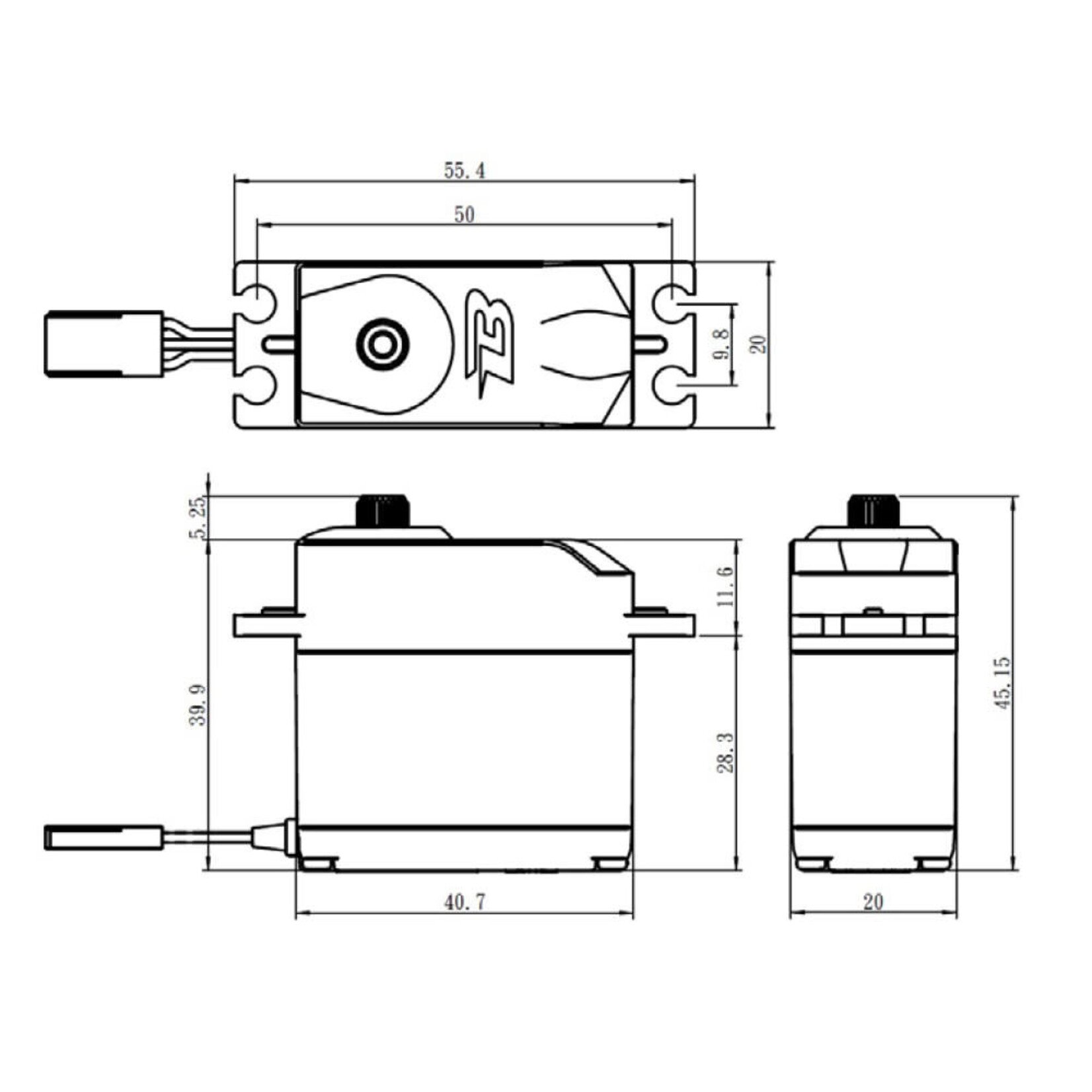 Savox Budget Analog Servo, 0.23sec / 167oz-in (12kg-cm) @ 6V, Standard Size, Metal Gears