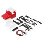 SCX24 IR40-24 Half Truck Pre-Painted Body Set (Red) (133mm Wheelbase)