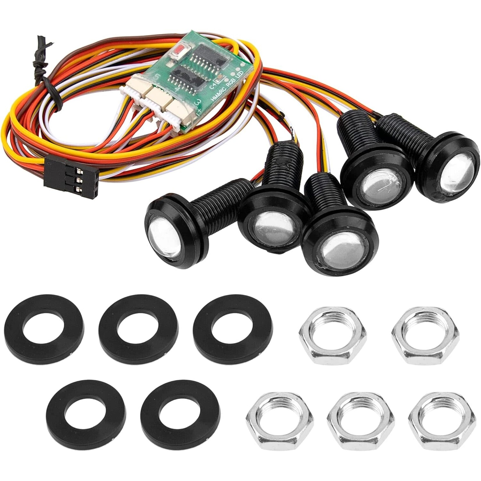 ShareGoo 5Led RC Light Kit Bumper Light Headight 18mm w/10 Modes