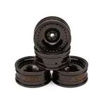 Hot Racing (HR) Axial SCX30 0.7" Brass Crawler Wheels (Black Chrome) (4) (9.3g ea)