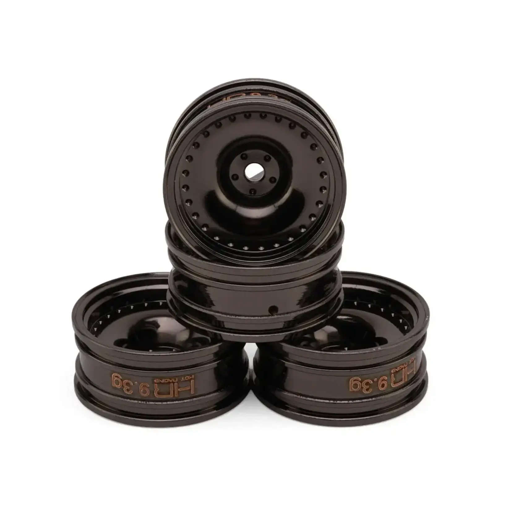 Hot Racing (HR) Axial SCX30 0.7" Brass Crawler Wheels (Black Chrome) (4) (9.3g ea)