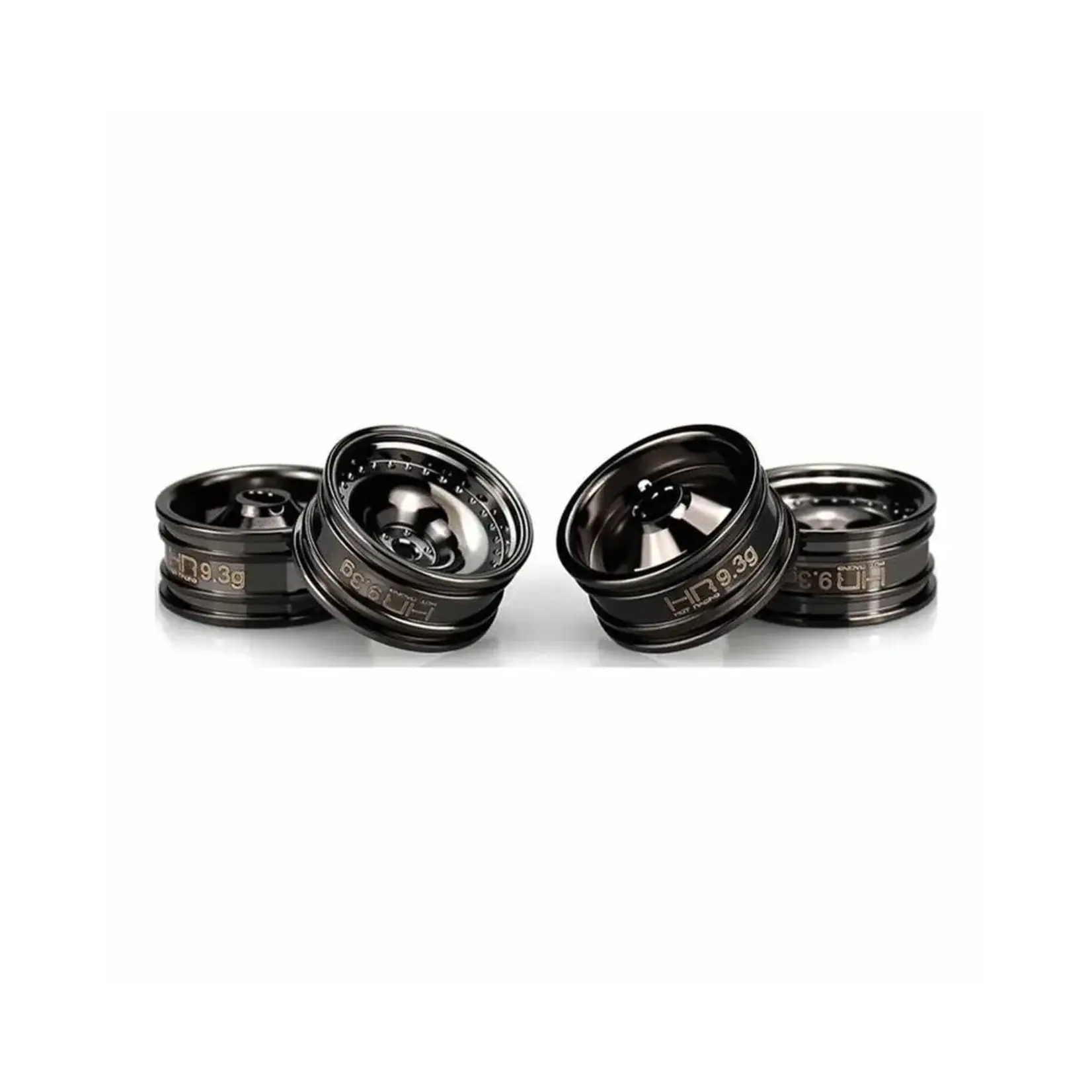 Hot Racing (HR) Axial SCX30 0.7" Brass Crawler Wheels (Black Chrome) (4) (9.3g ea)