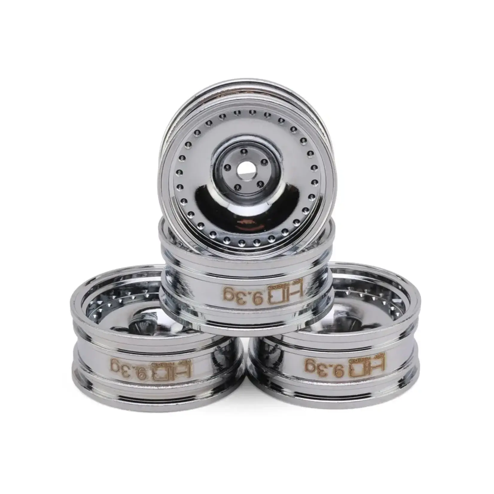 Hot Racing (HR) Axial SCX30 0.7" Brass Crawler Wheels (Chrome) (4) (9.3g ea)