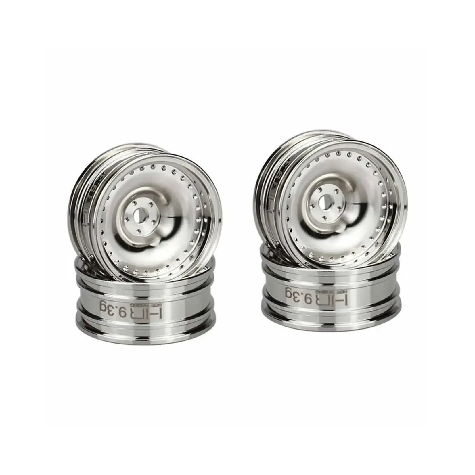 Hot Racing (HR) Axial SCX30 0.7" Brass Crawler Wheels (Chrome) (4) (9.3g ea)