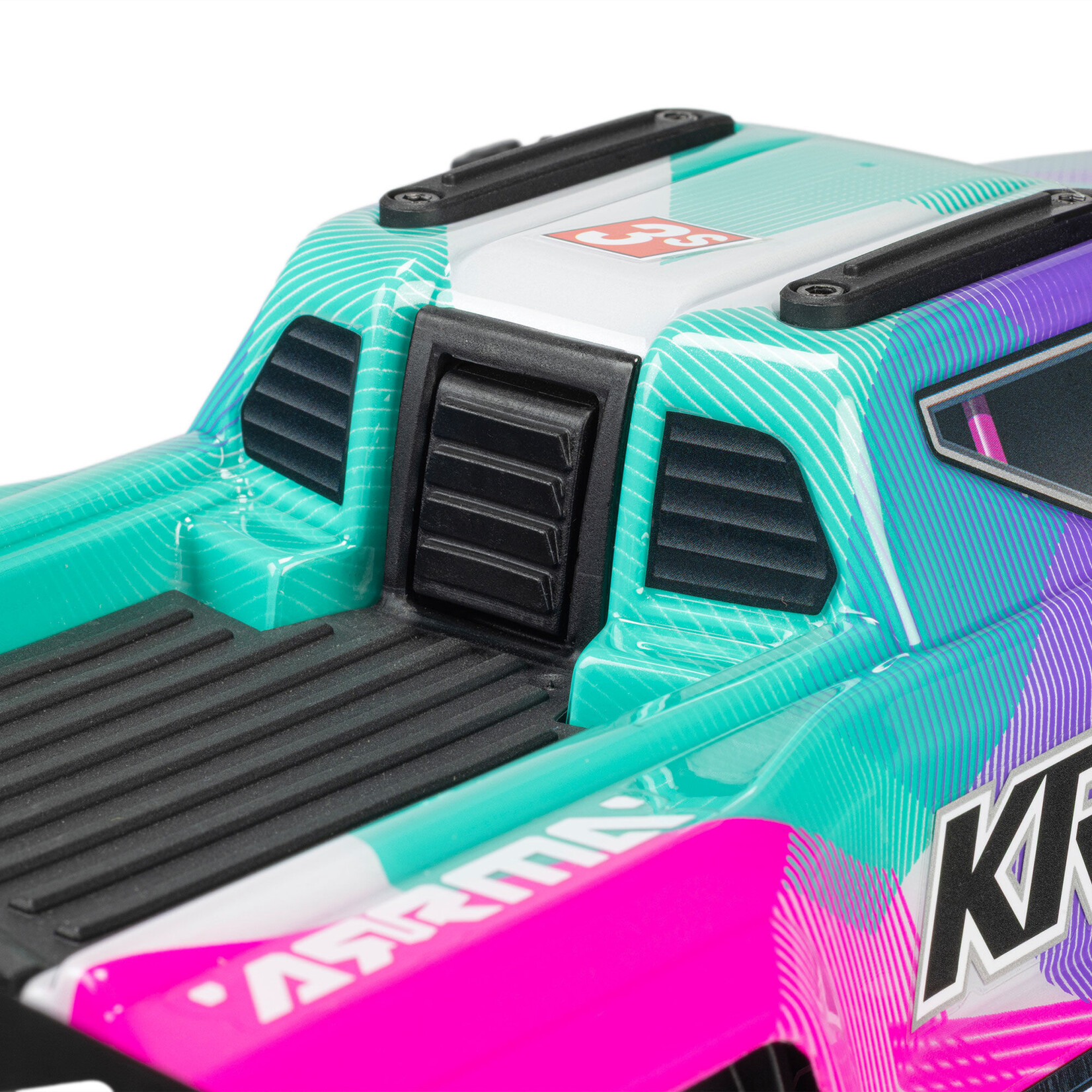 Arrma 1/16 MINI KRATON 3S DSC 4X4 RTR Brushless Speed Truck (Battery & Charger Included), Teal/Pink