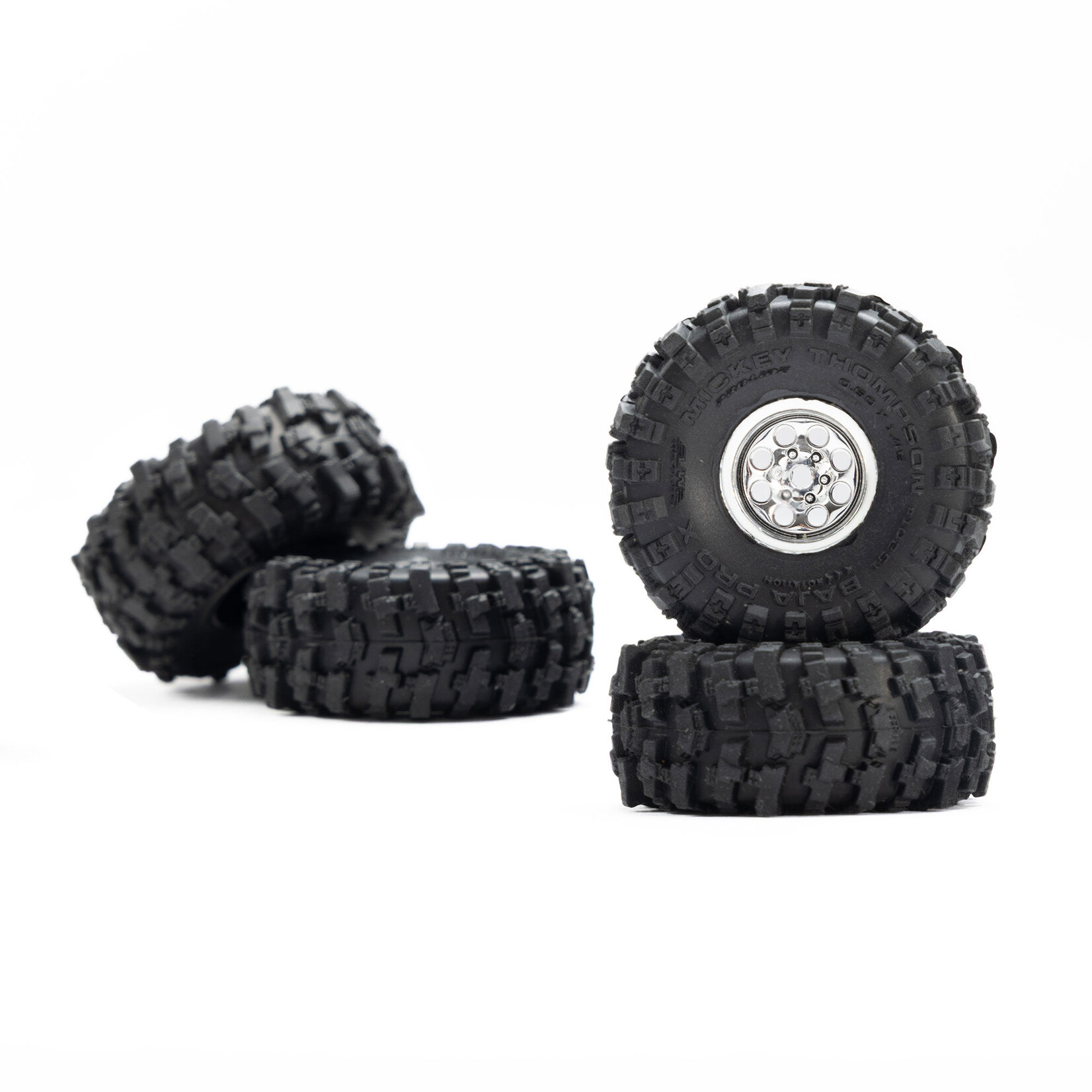Pro-Line 1/30 Baja Pro X Front/Rear Mounted Chrome Beast Tires (4): Axial SCX30