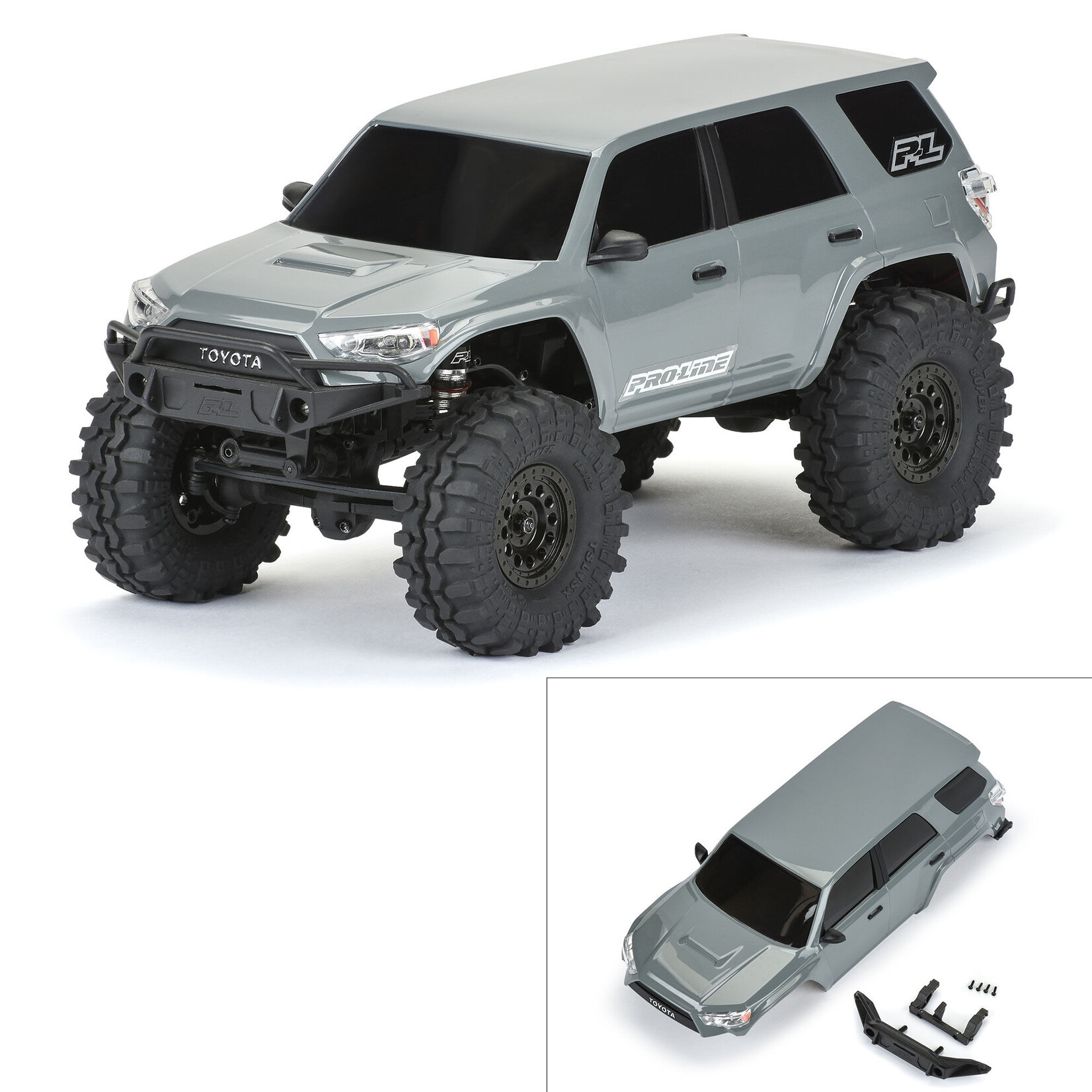 Pro-Line 1/24 2024 Toyota 4Runner TRD Pro Gray Hard Body Assembled: SCX24