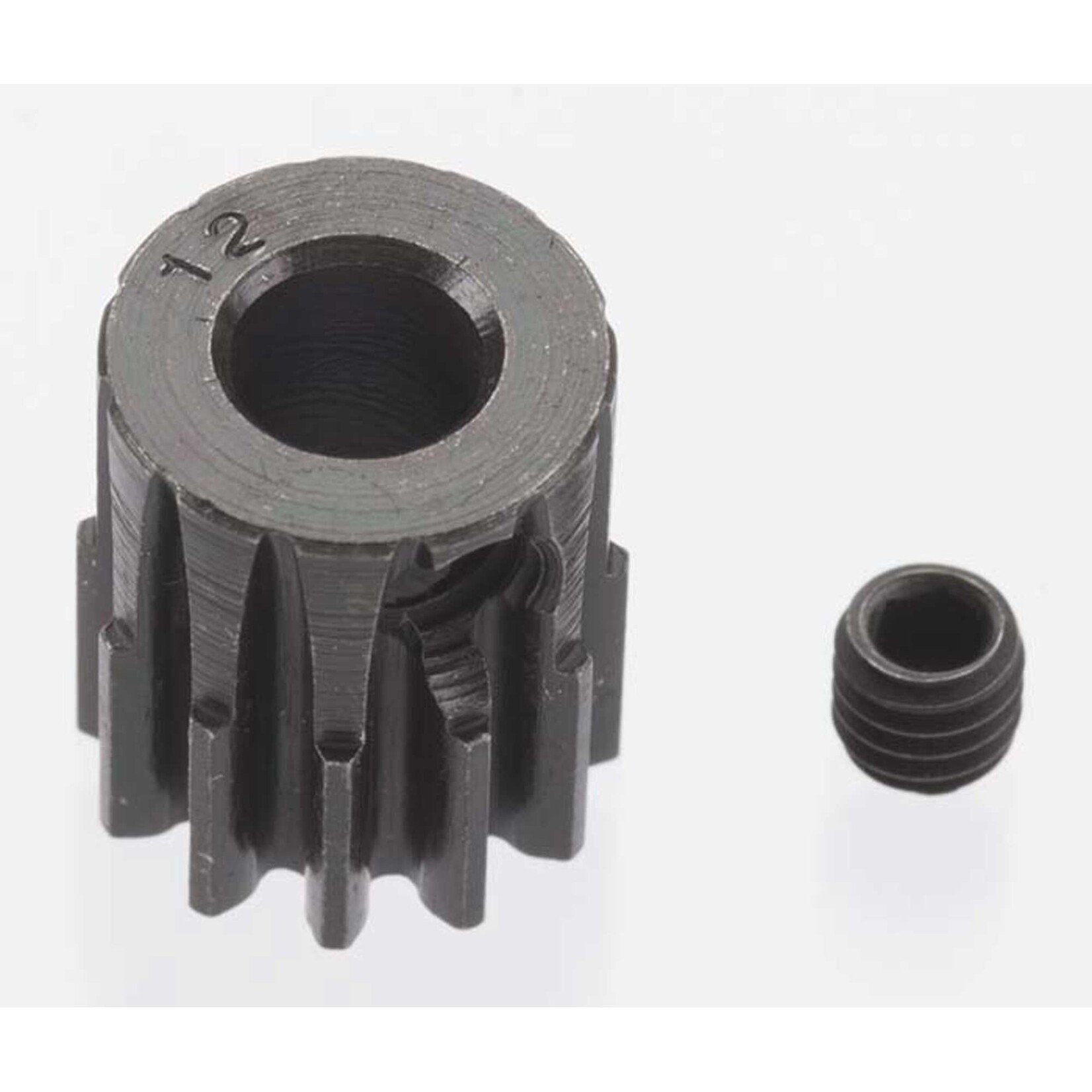 Robinson Racing Products (RRP) Extra Hard 12 Tooth Blackened Steel 32p Pinion, 5mm