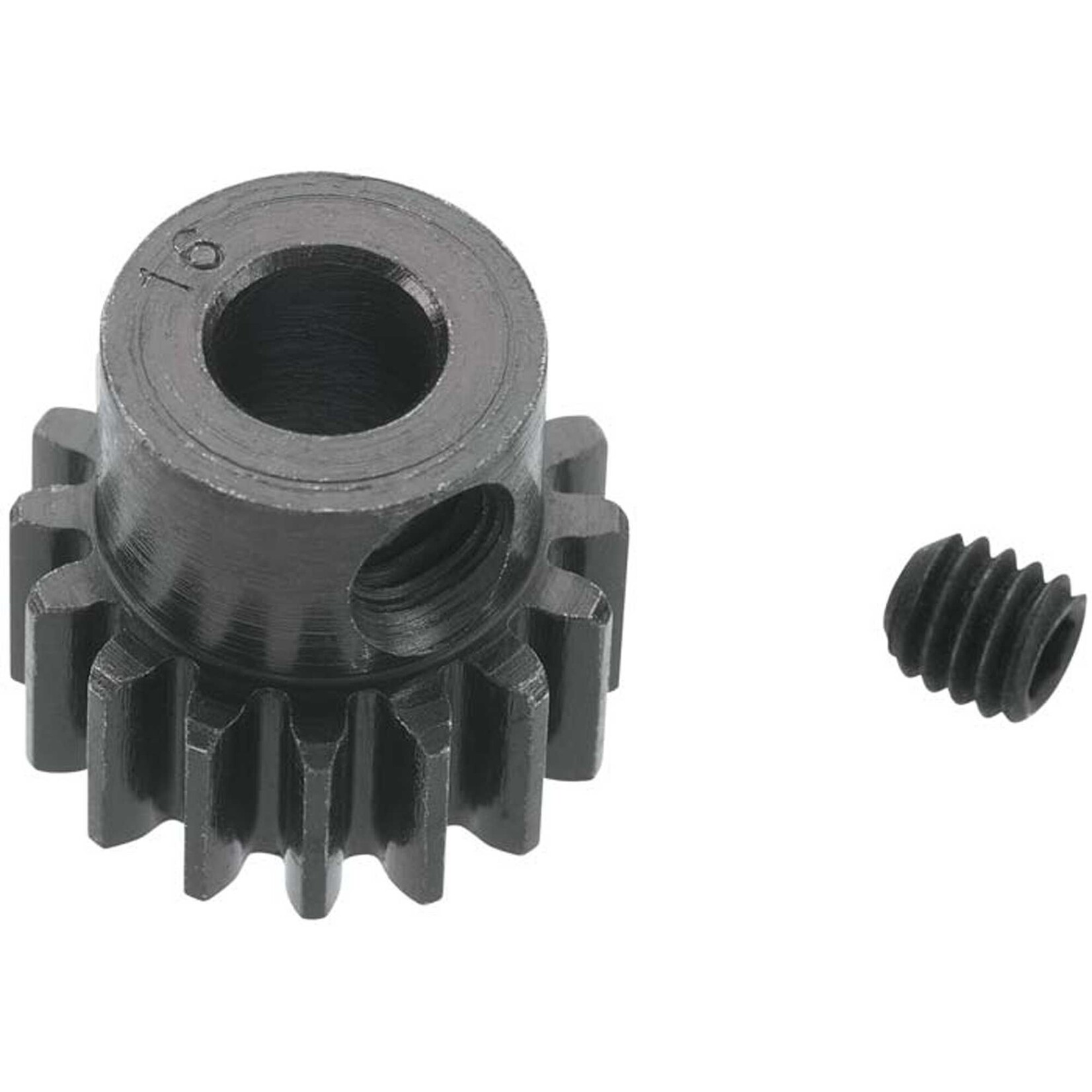 Robinson Racing Products (RRP) Extra Hard 16 Tooth Blackened Steel 32p Pinion, 5mm