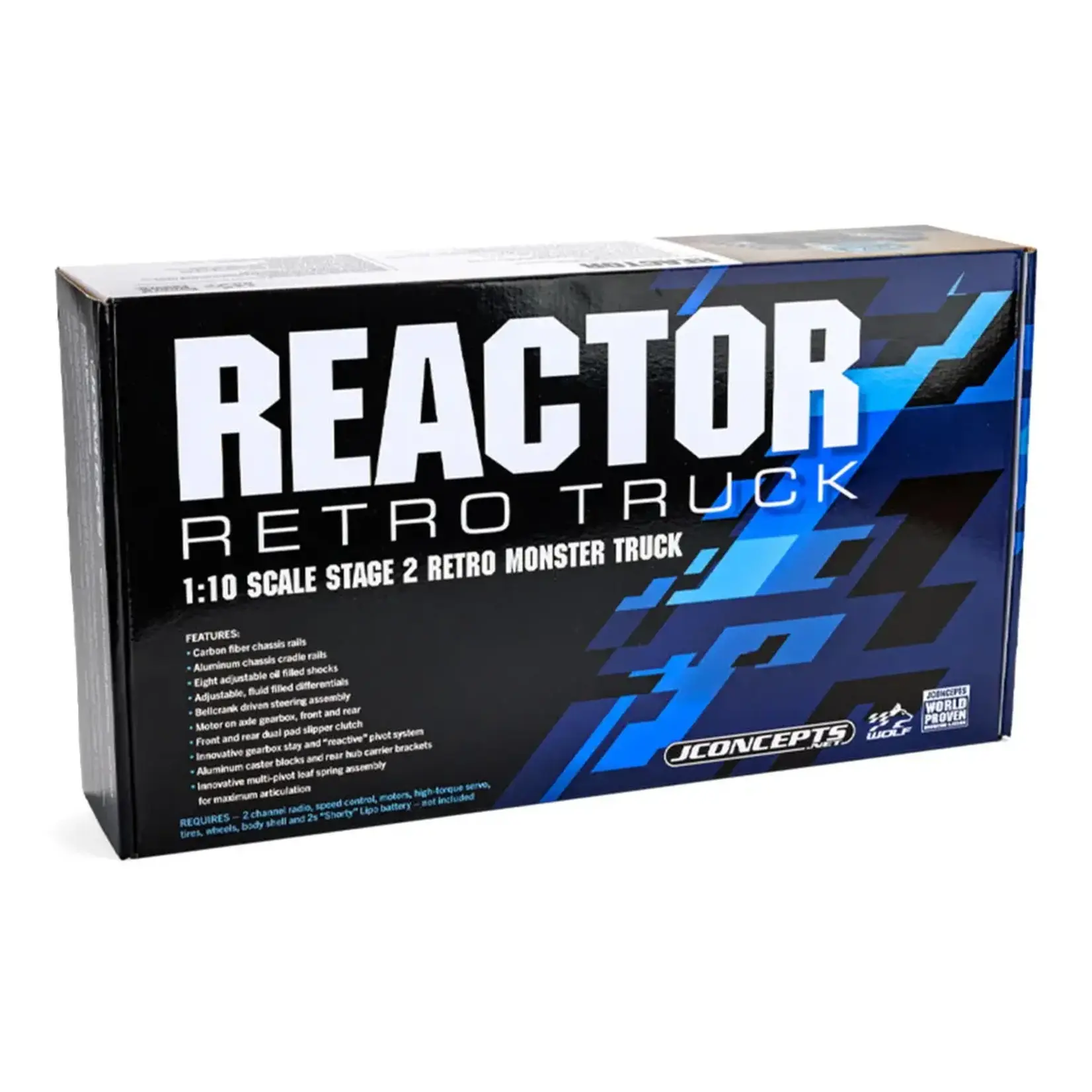 JConcepts Reactor Stage 2 "Wolf" 1/10 Electric 4x4 Monster Truck Kit (Classic) (10.75" Wheelbase)