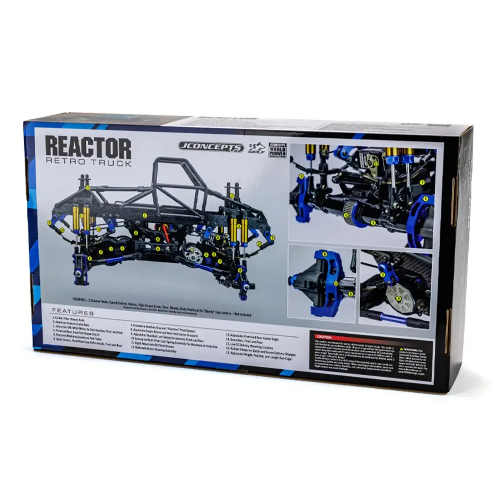 JConcepts Reactor Stage 2 "Wolf" 1/10 Electric 4x4 Monster Truck Kit (Classic) (10.75" Wheelbase)