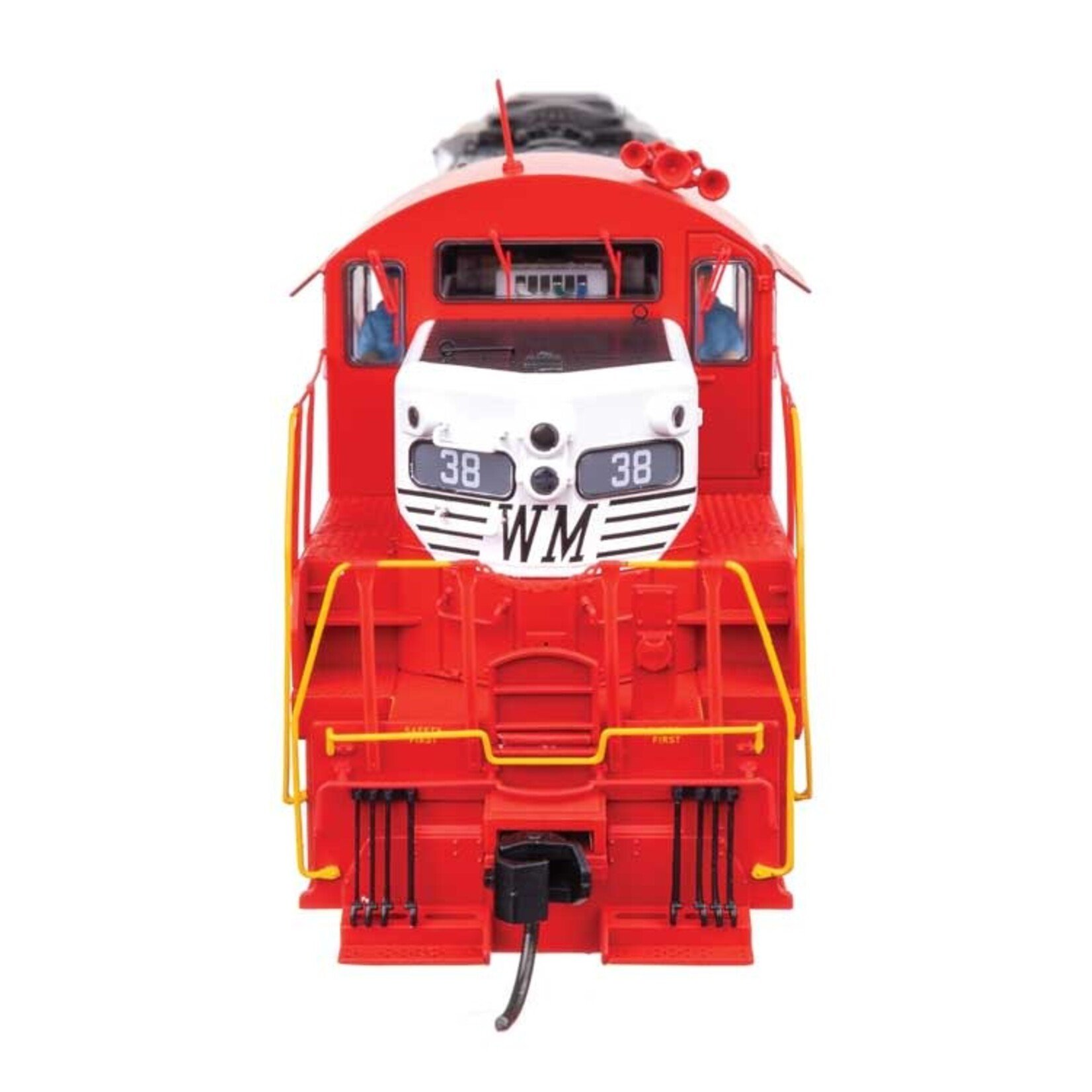 Walthers EMD GP9 Phase II - Standard DC -- Western Maryland #38 - Red/White/Black