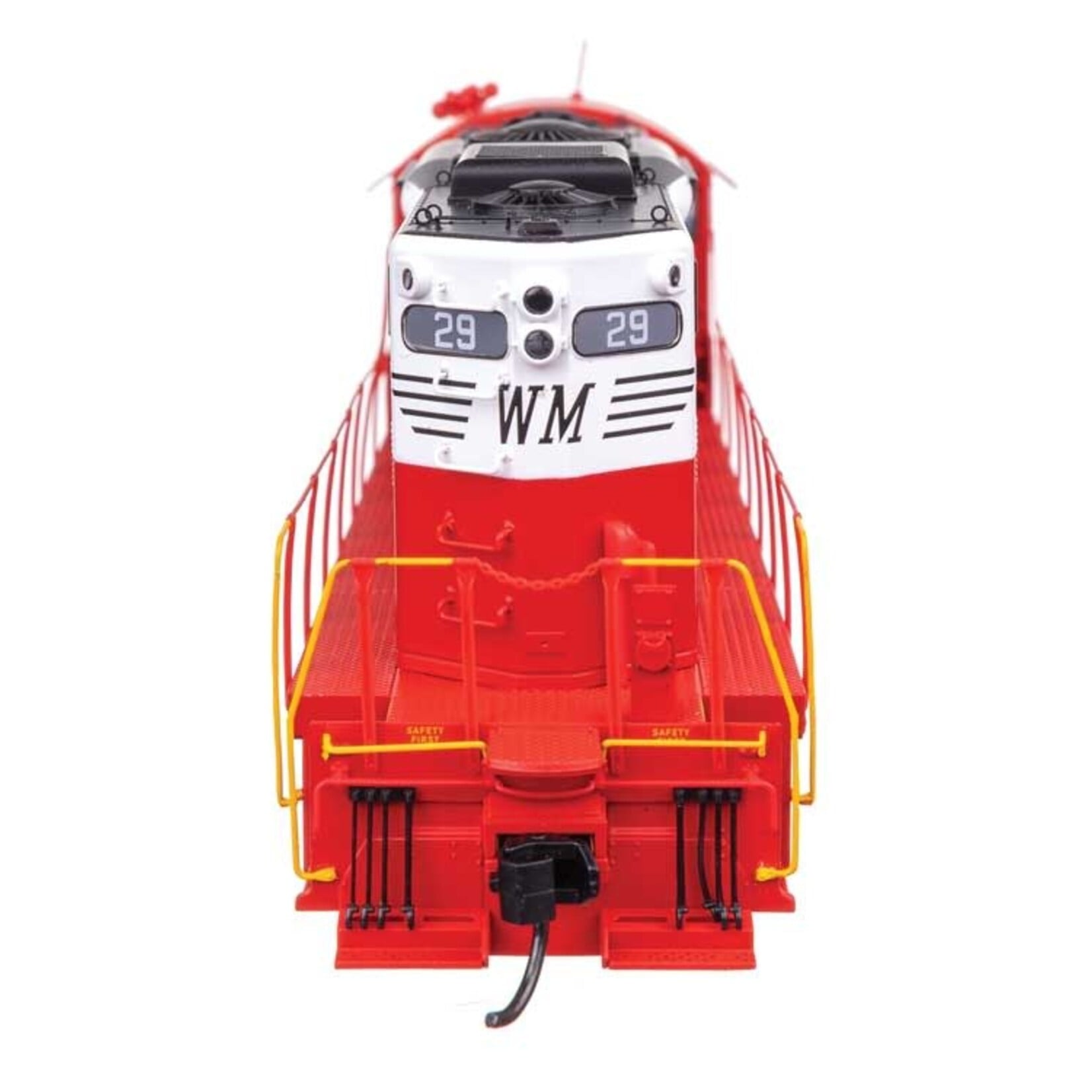 Walthers EMD GP9 Phase II - LokSound 5 Sound and DCC -- Western Maryland #29 - Red/White/Black