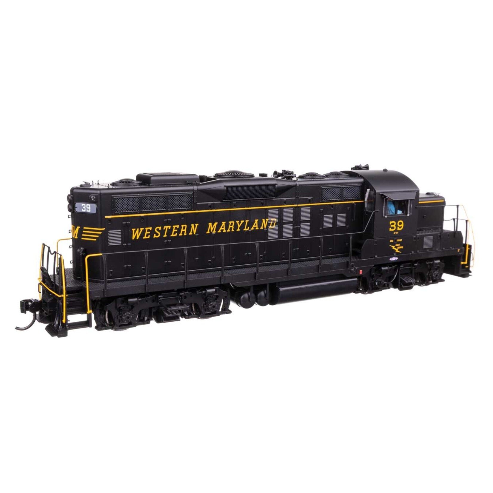 Walthers EMD GP9 Phase II - LokSound 5 Sound and DCC -- Western Maryland #39 (black, Speed Lettering)