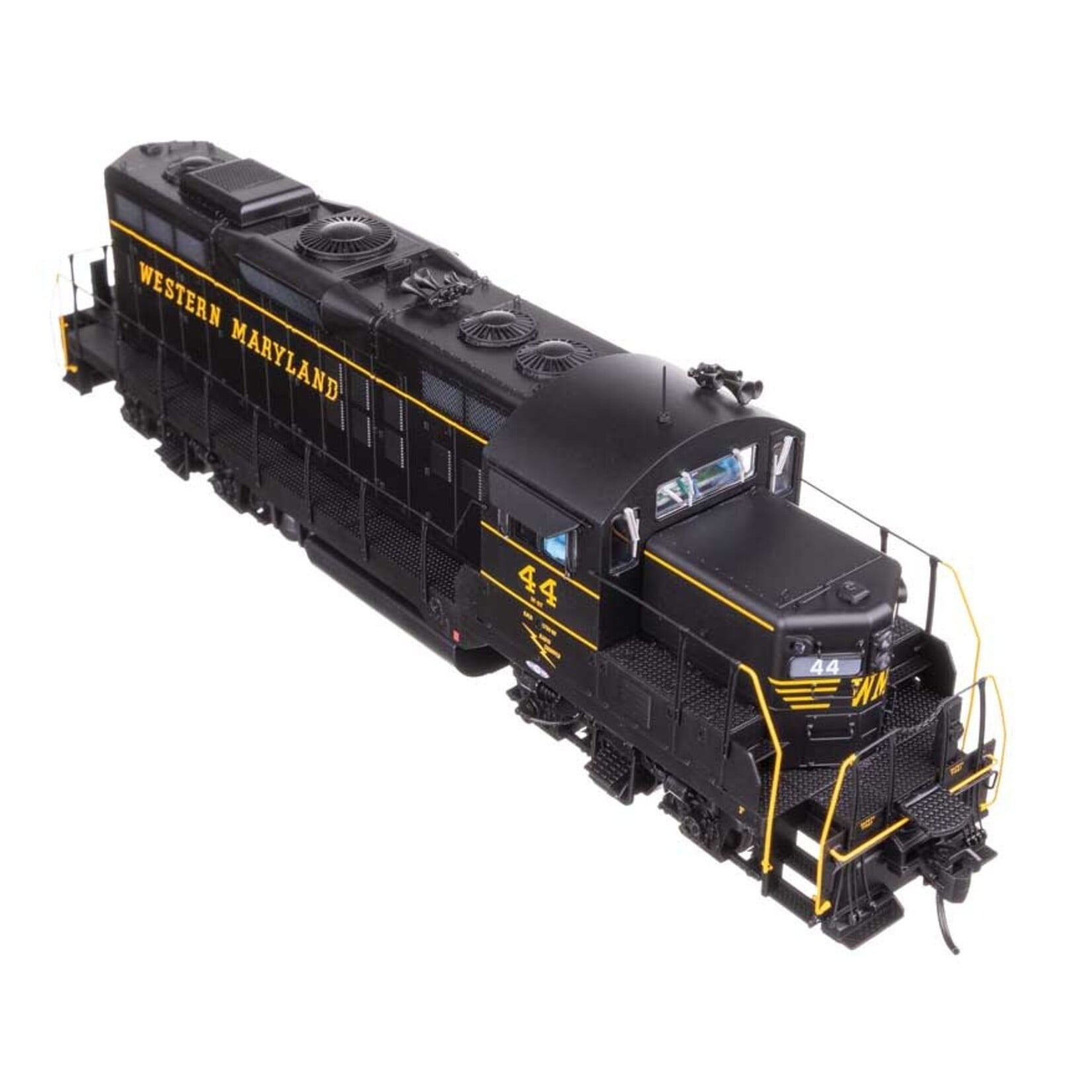 Walthers EMD GP9 Phase II - Standard DC -- Western Maryland #44 - Black - Speed Lettering