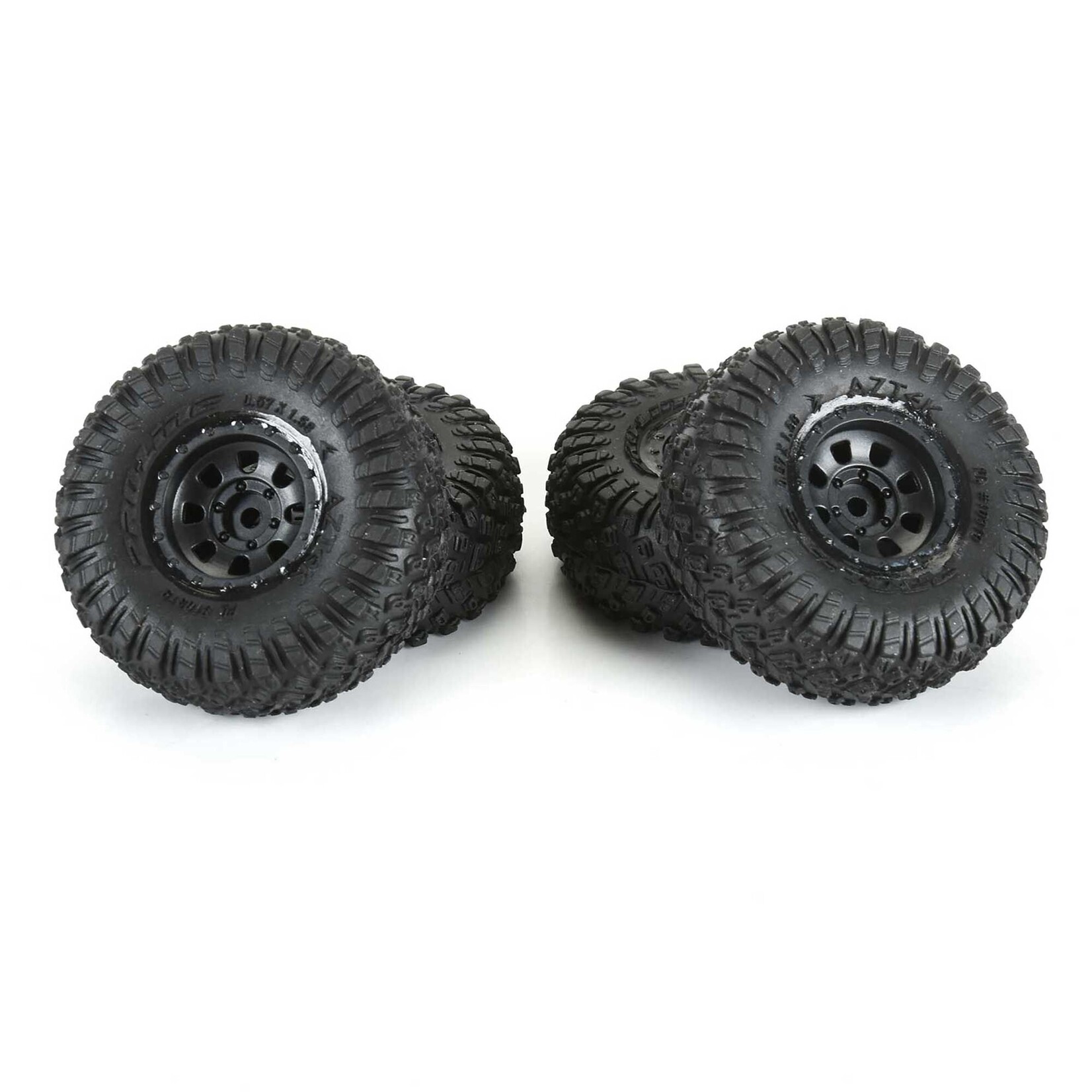 Pro-Line 1/30 Aztek Front/Rear Mounted Black Clobber (4) for Axial SCX30