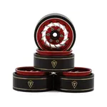 Treal Hobby Type L 1.0" Aluminum Cyclone Beadlock Wheels (Red) (4) (27.5g ea)