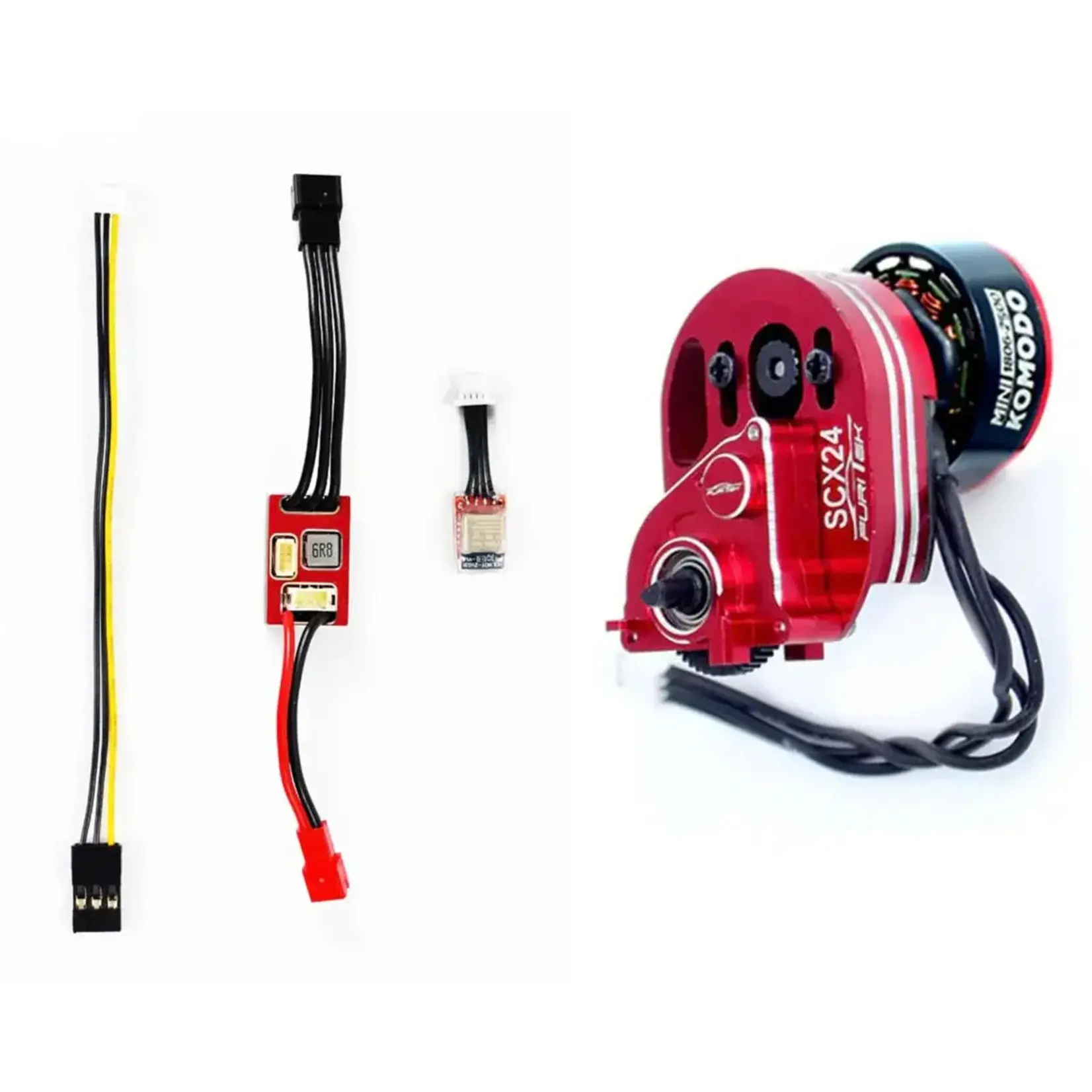 FuriTek Mini Komodo Brushless Motor & MicroPython ESC Crawlmaster Combo (SCX24)