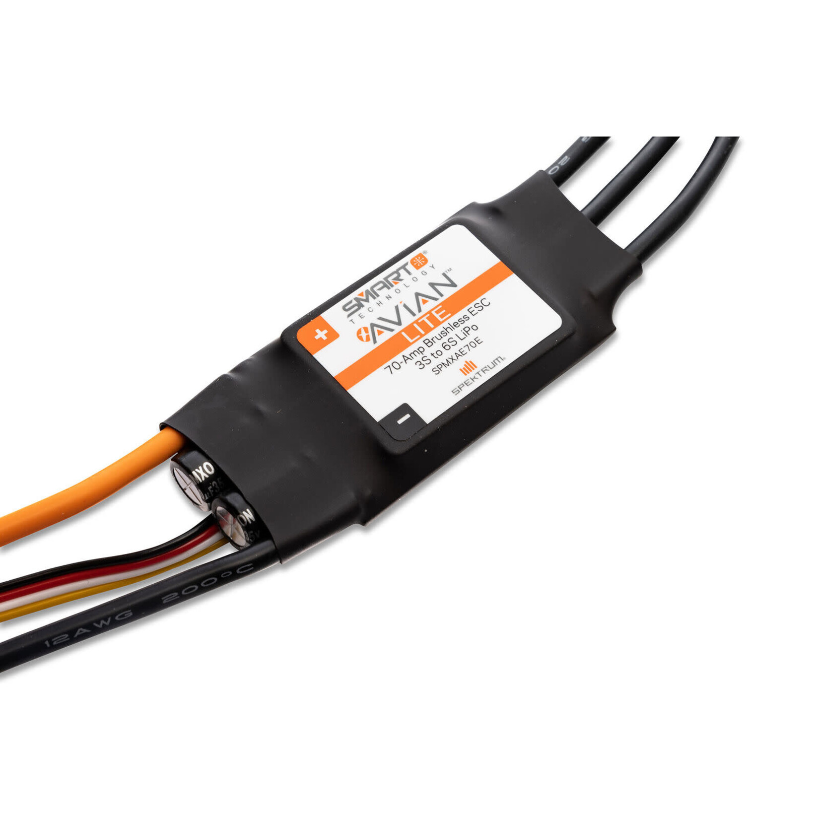 Spektrum Avian 70-Amp Smart Lite Brushless ESC, 3S-6S: IC3 Ver. E