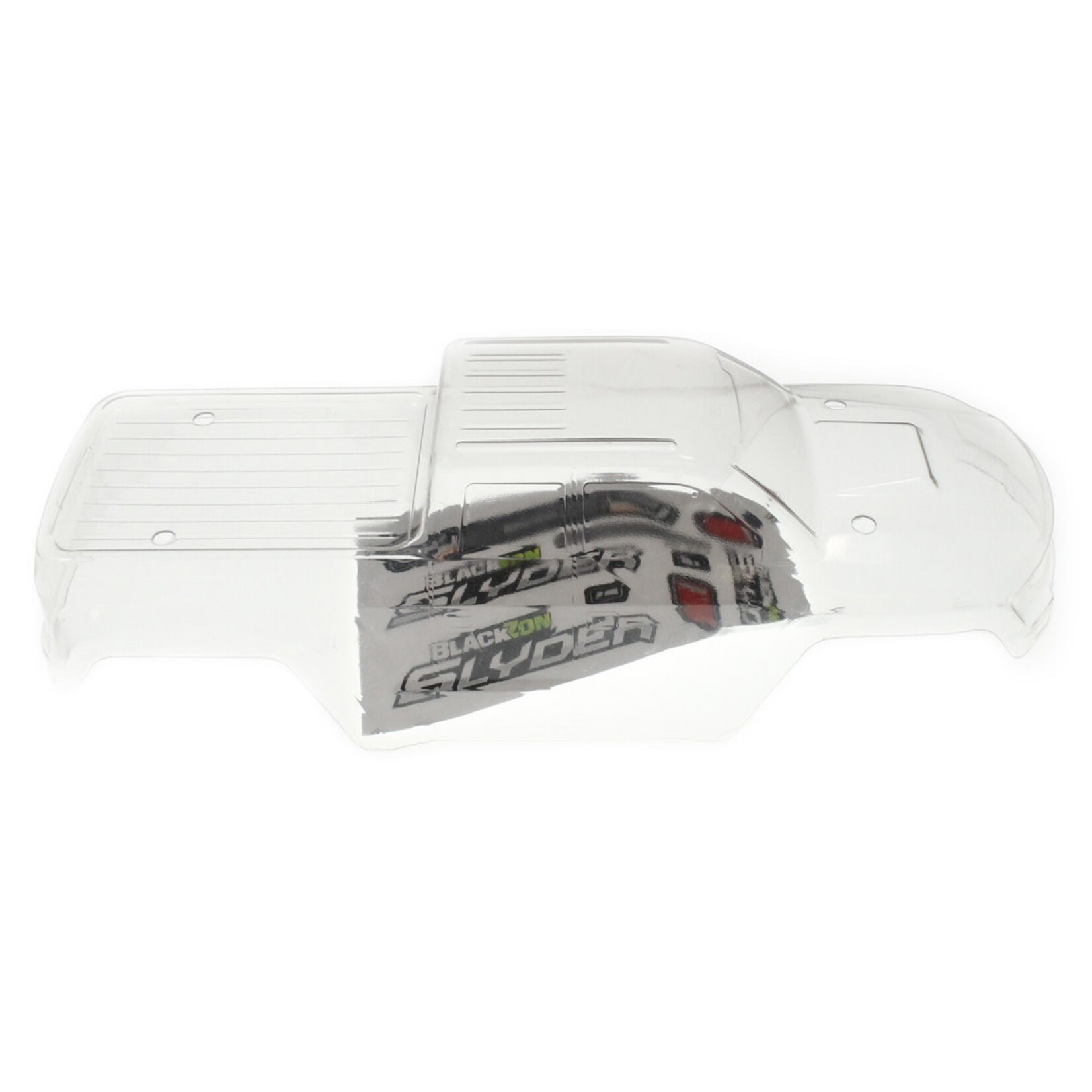 Racers Edge Clear Monster Truck Body with Stickers for Blackzon Slyder