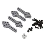 CNC Aluminum Adjustable 1/10 Rock Crawler Shock Mount Plates (Grey) (4)