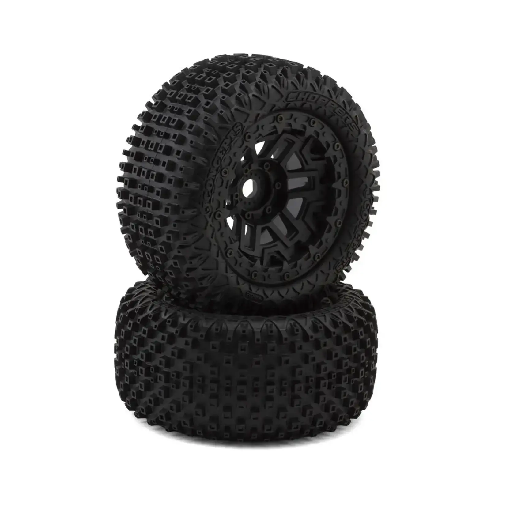 JConcepts Choppers Pre-Mounted Monster Truck Tires (Black) (2) w/17mm Hex