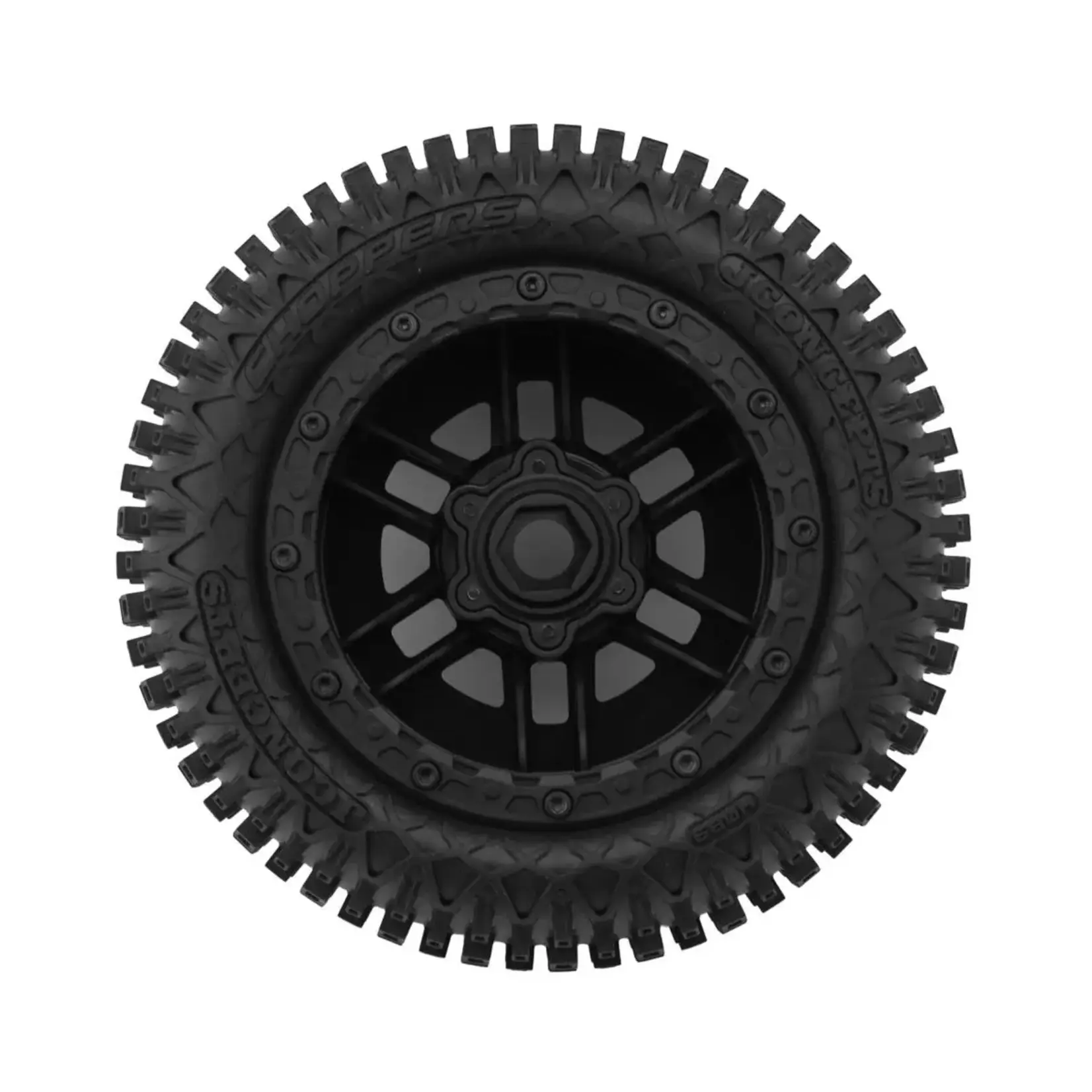 JConcepts Choppers Pre-Mounted Monster Truck Tires (Black) (2) w/17mm Hex