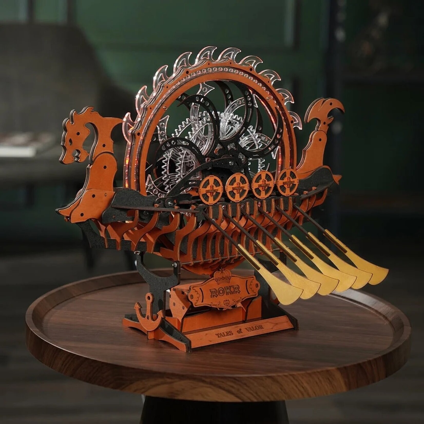 Robotime Viking Dragon Ship, Mechanical 3D Wooden Puzzle
