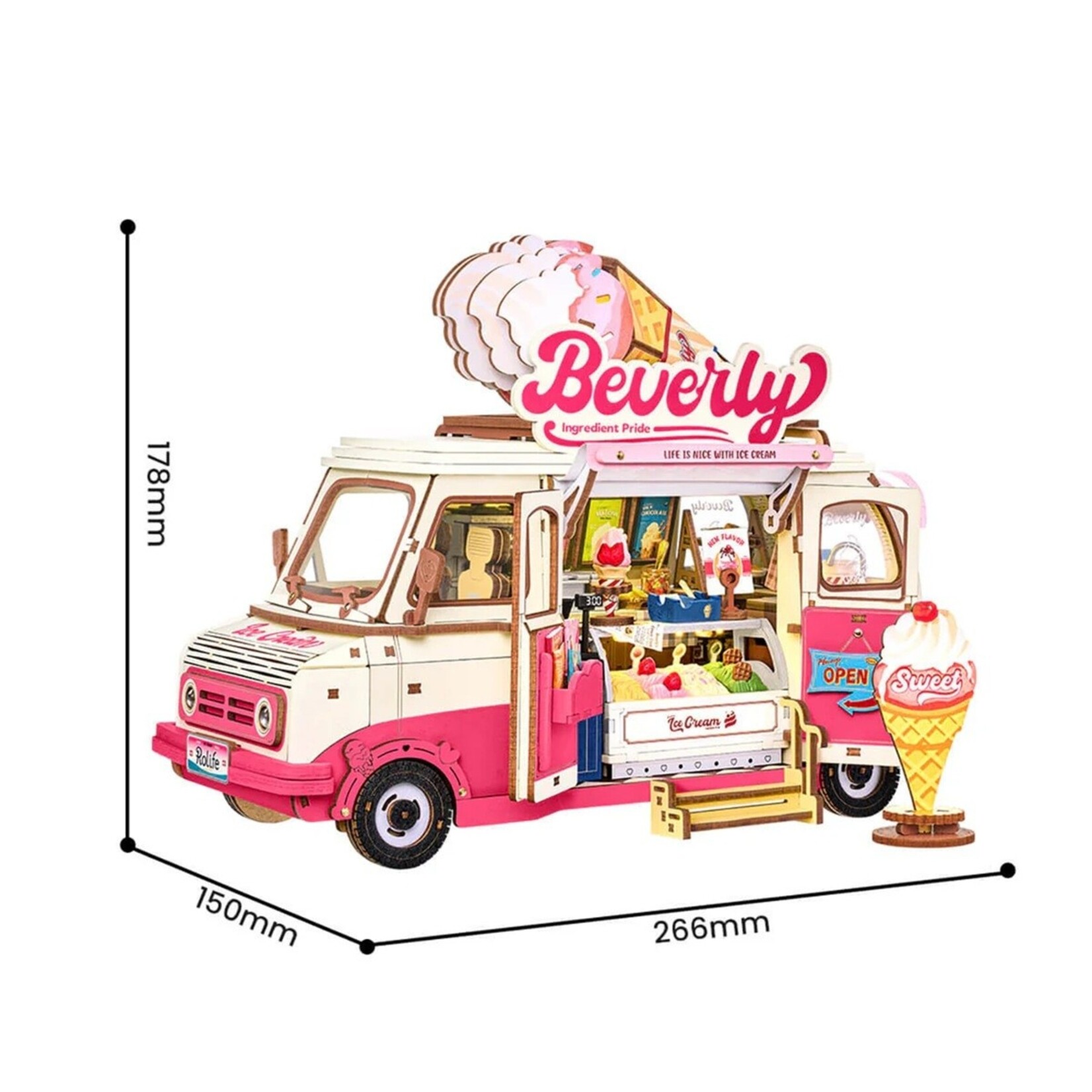 Robotime Beverly's Ice Cream Truck 3D Wood Puzzle