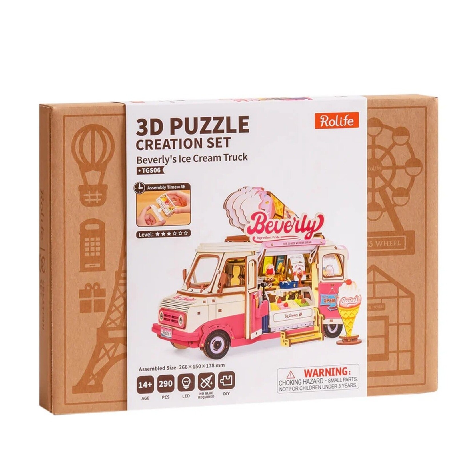 Robotime Beverly's Ice Cream Truck 3D Wood Puzzle