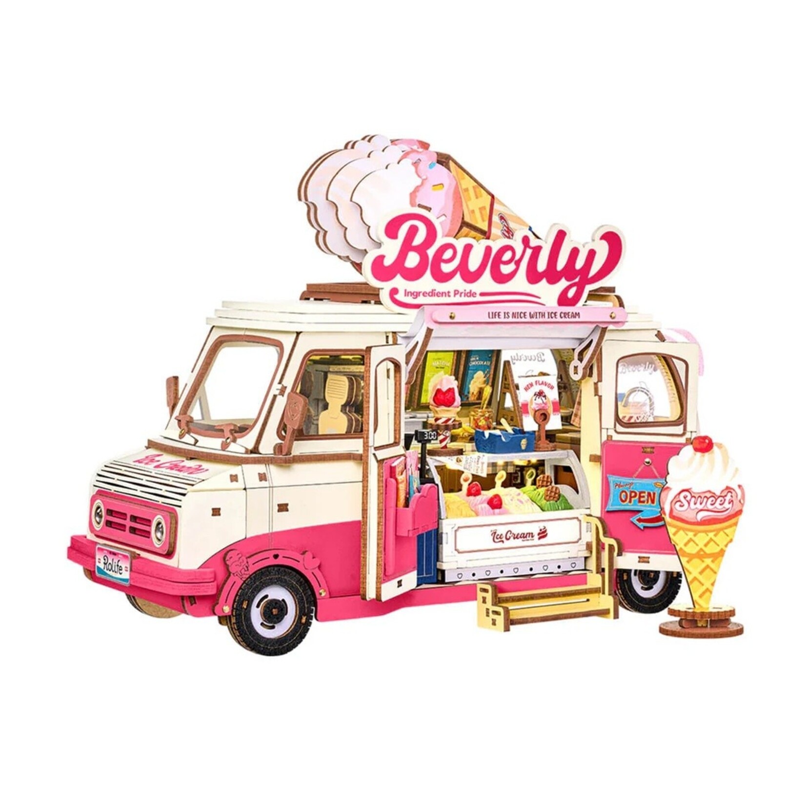 Robotime Beverly's Ice Cream Truck 3D Wood Puzzle