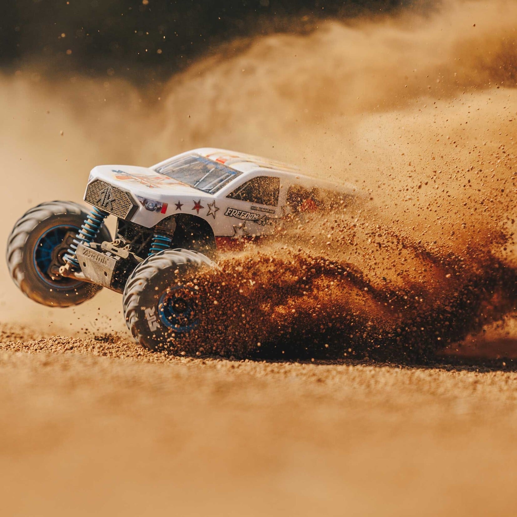 Arrma 1/16 FREEDOM FLYER GROM 4X4 RTR Brushed Monster Truck (Battery & Charger Included), White