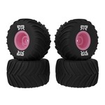 Arrma dBoots Chevron MT Tire Set Glued, Pink (2): GROM