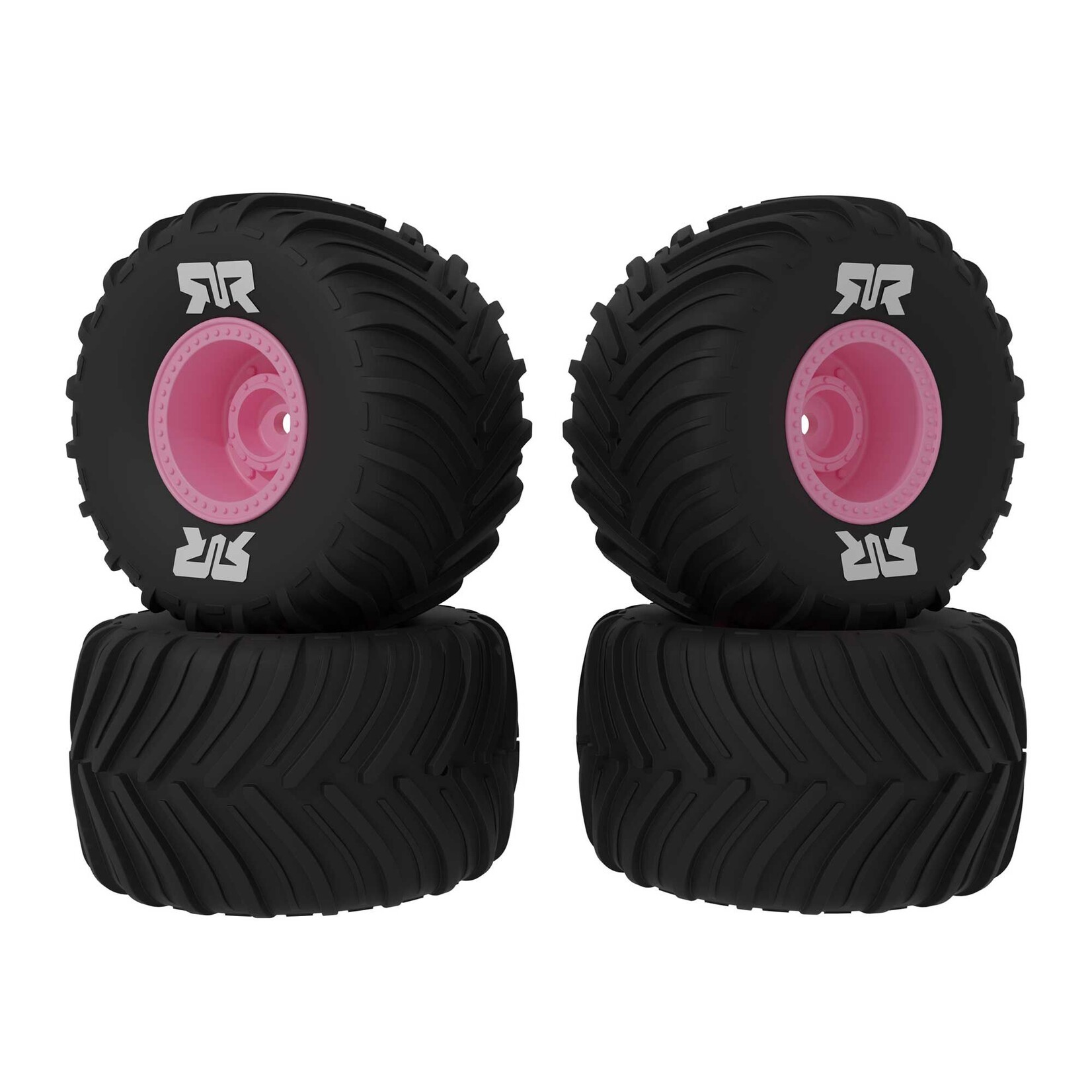 Arrma dBoots Chevron MT Tire Set Glued, Pink (2): GROM
