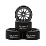 0.7" D19 Ripple Aluminum Micro Crawler Beadlock Wheels (Grey) (4) (4.2g ea) (0.5mm Offset)