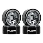 Axial SCX30 0.7" 6-Spoke Aluminum Micro Rock Crawler Beadlock Wheels (Titanium) (4) (4g ea)
