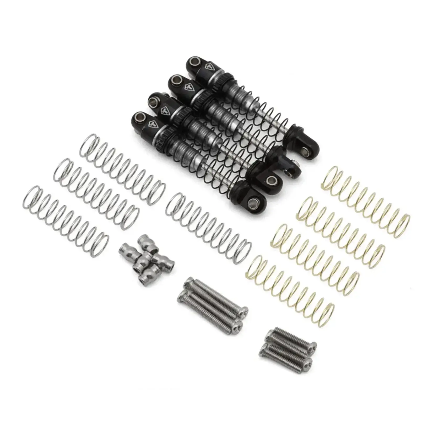 Treal Hobby Axial SCX30 26mm Aluminum Threaded Shocks (Silver) (4)