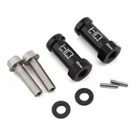 Axial Wheel Hub Extensions w/12mm Hex (Black) (2) (+20mm)