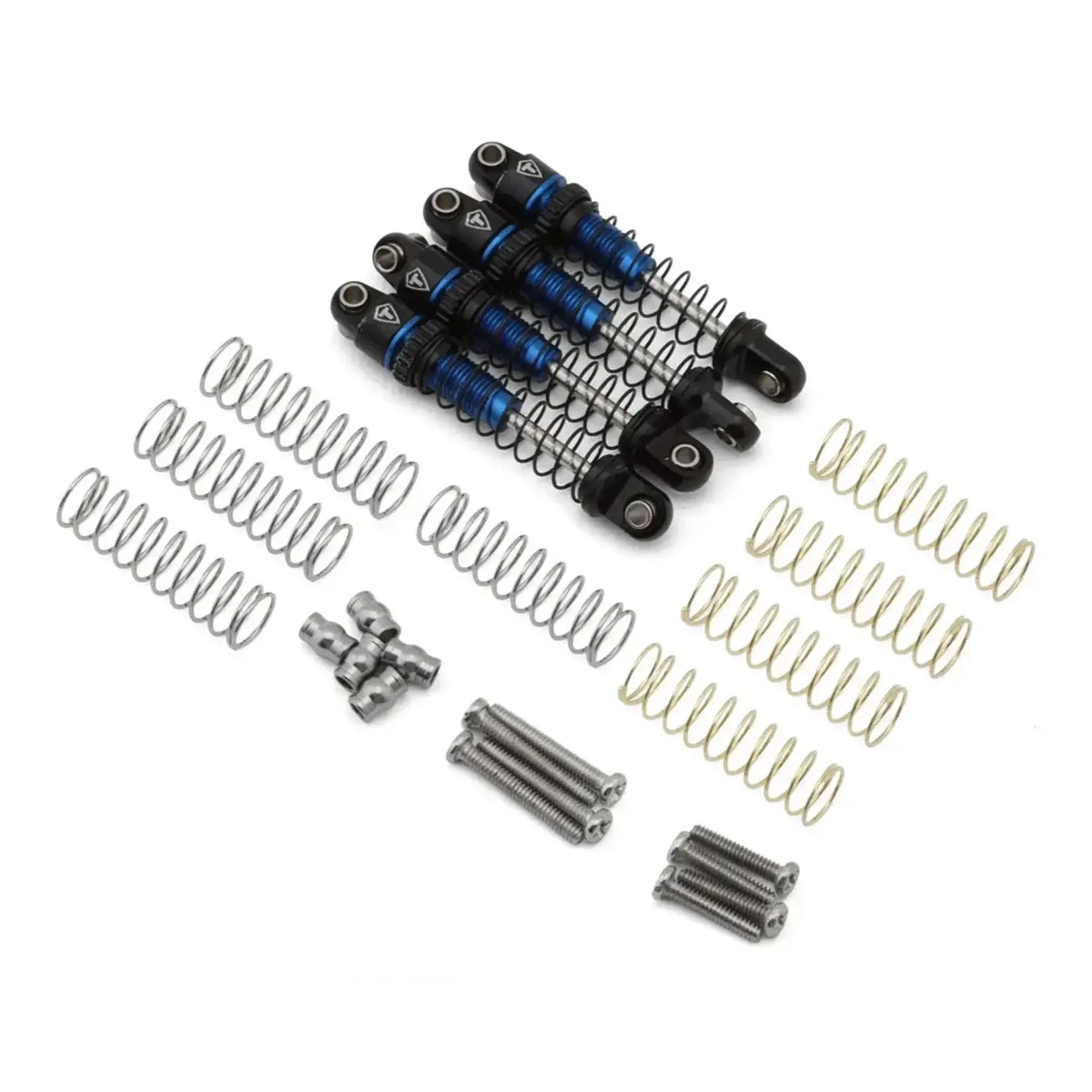 Treal Hobby Axial SCX30 26mm Aluminum Threaded Shocks (Blue) (4)