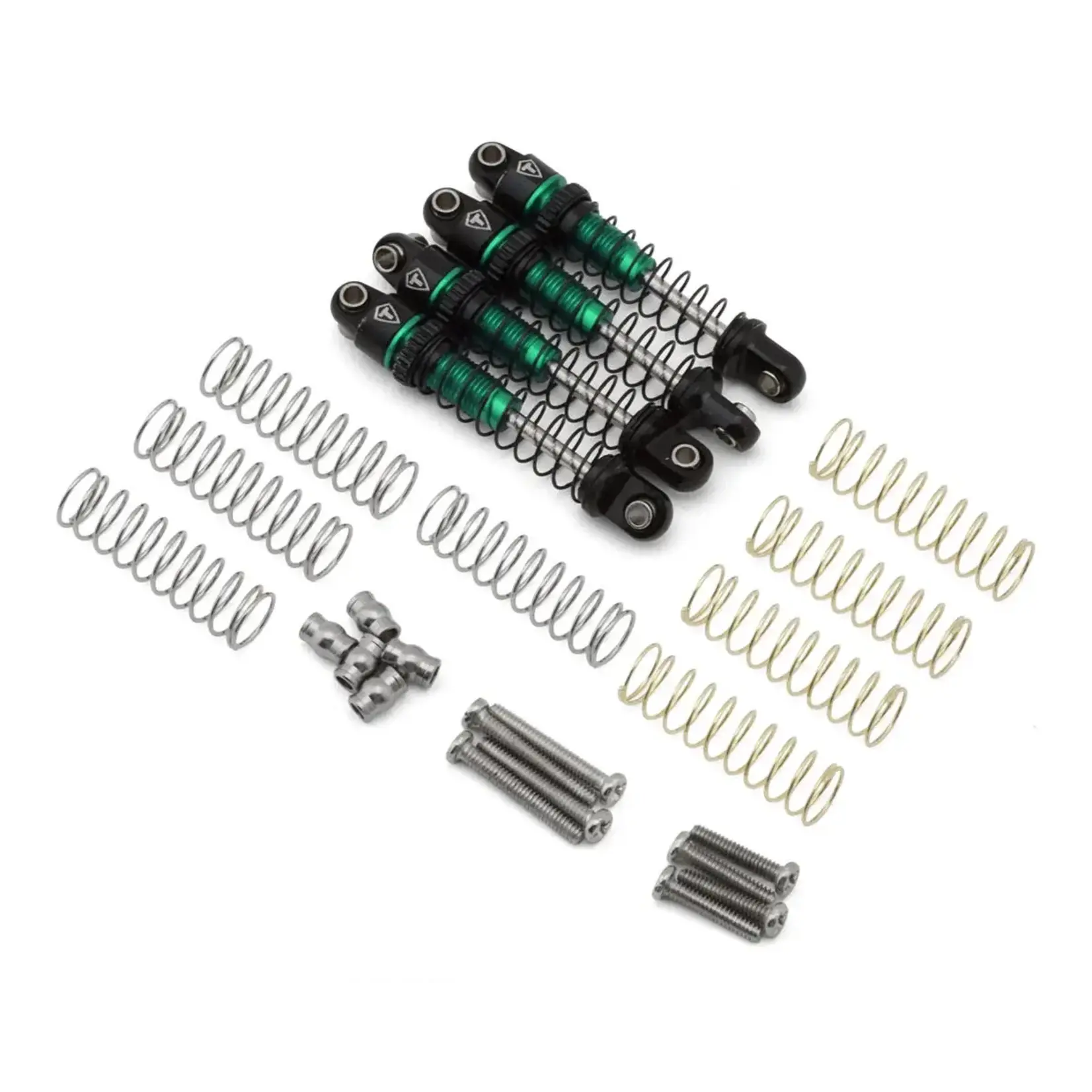 Treal Hobby Axial SCX30 26mm Aluminum Threaded Shocks (Green) (4)