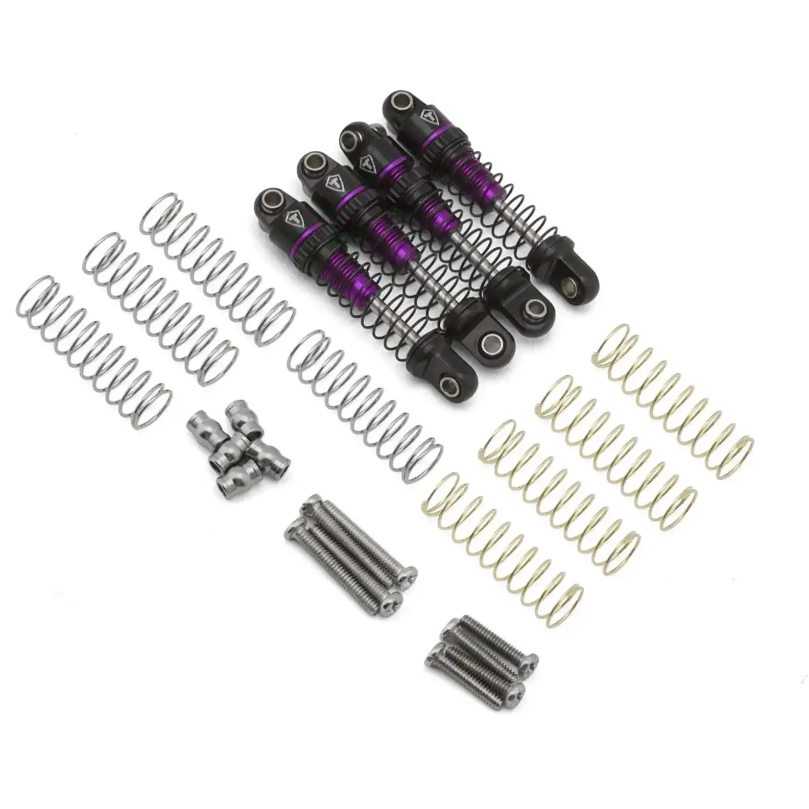 Treal Hobby Axial SCX30 23mm Aluminum Threaded Shocks (Purple) (4)