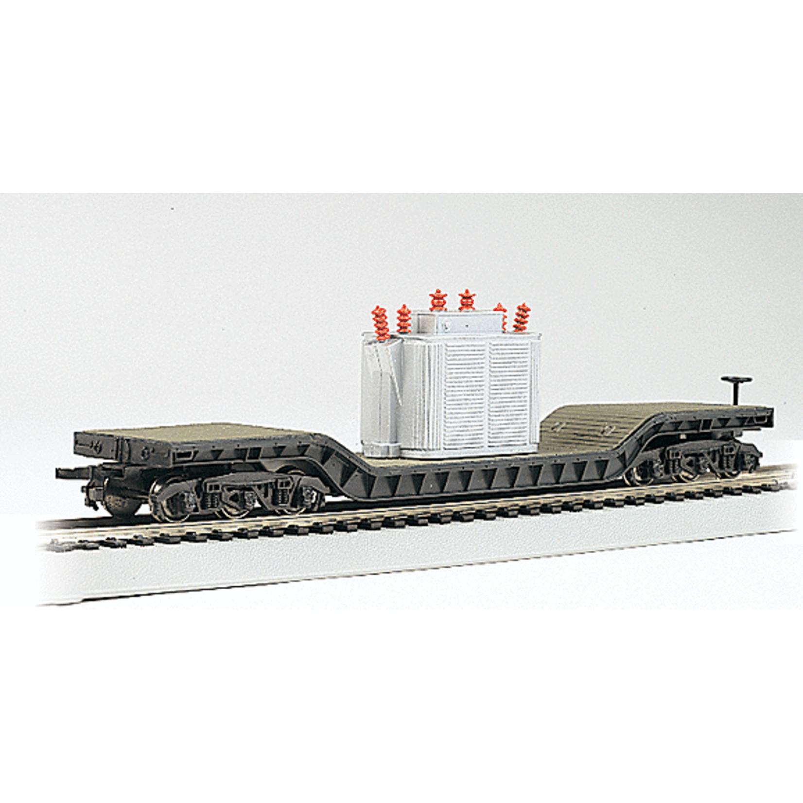 Bachmann HO 52' Depressed Center Flatcar -- With Transformer Load