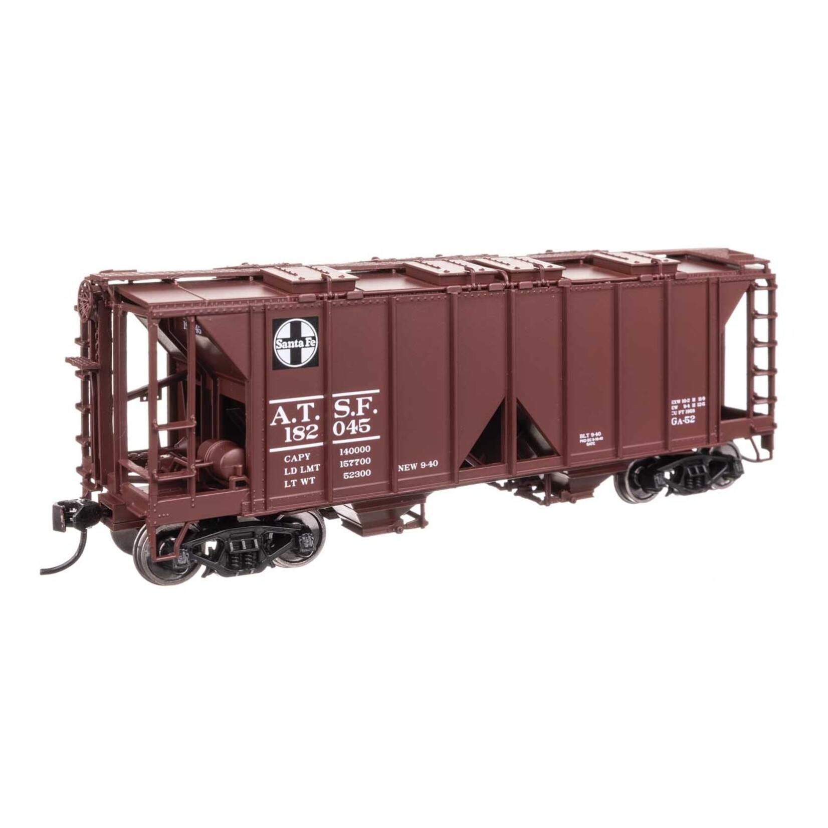 Walthers HO ACF 1958 Cu Ft Covered Hopper - Ready to Run -- Santa Fe #182045