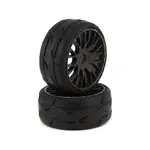 GRP Tires GT - TO3 Revo Belted Pre-Mounted 1/8 Buggy Tires (Black) (2) (XM4) w/FLEX Wheel