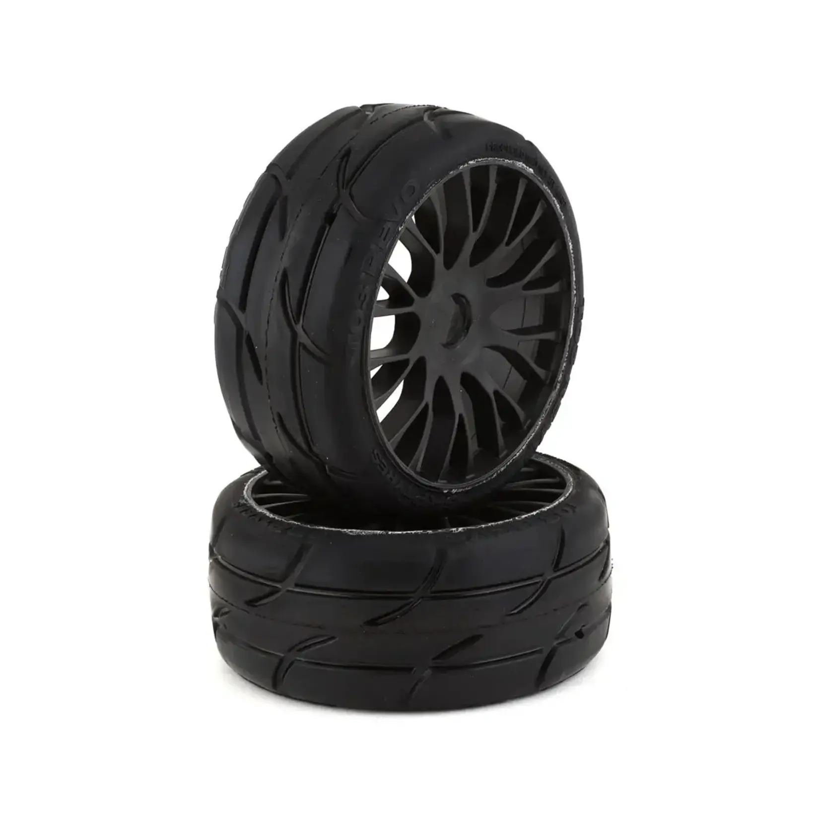 GRP Tires GT - TO3 Revo Belted Pre-Mounted 1/8 Buggy Tires (Black) (2) (XM4) w/FLEX Wheel