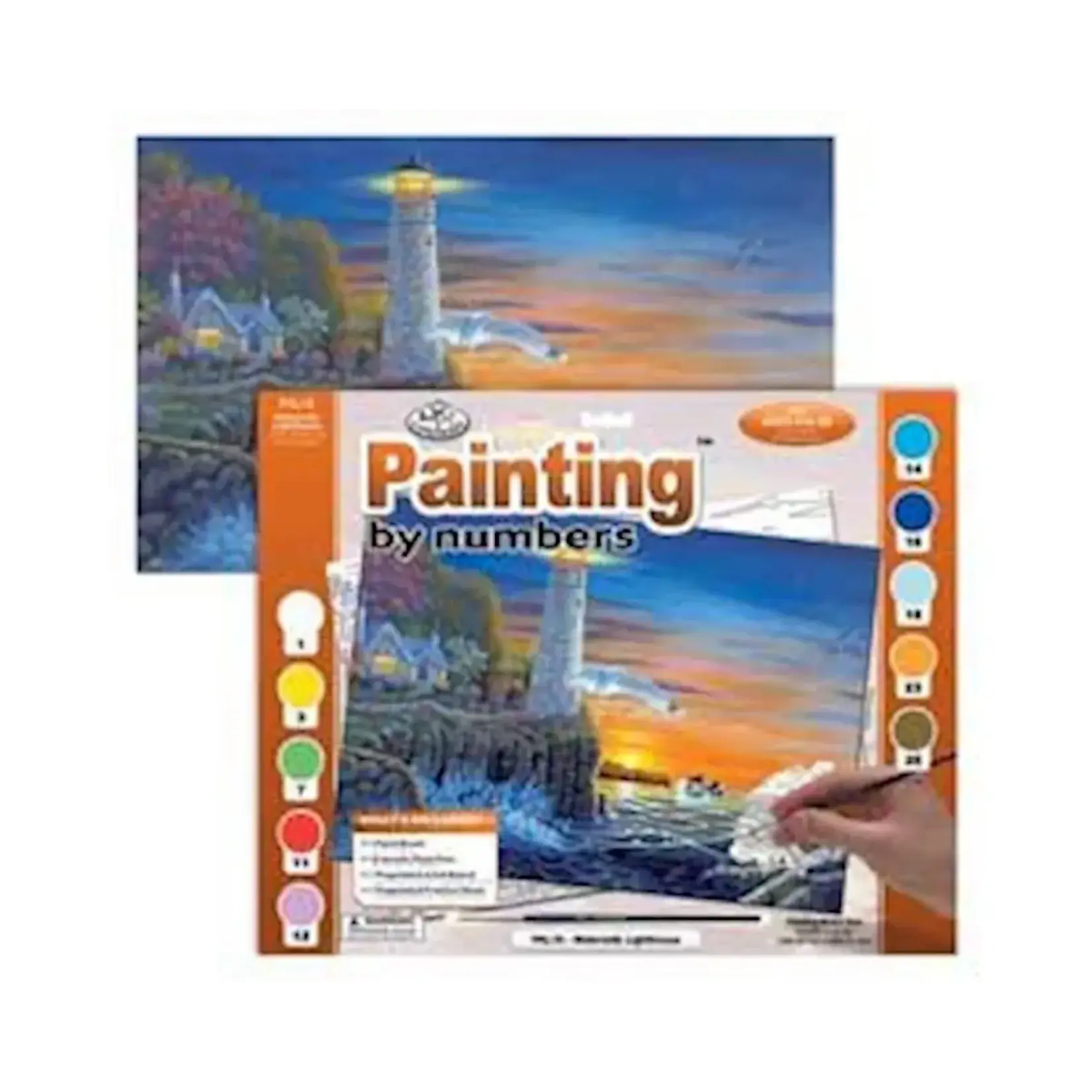 Royal Brush Manufacturing Royal Brush Manufacturing Painting By Numbers Adult Large Waterside Lighthouse