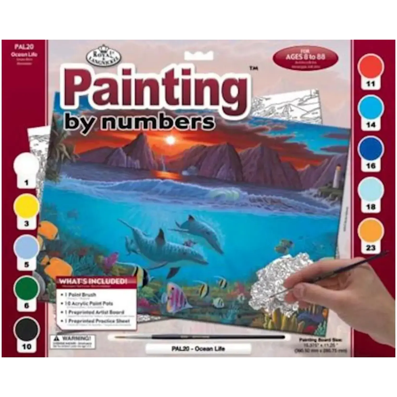 Royal Brush Manufacturing Royal Brush Manufacturing Adult Large Painting By Numbers Ocean Life