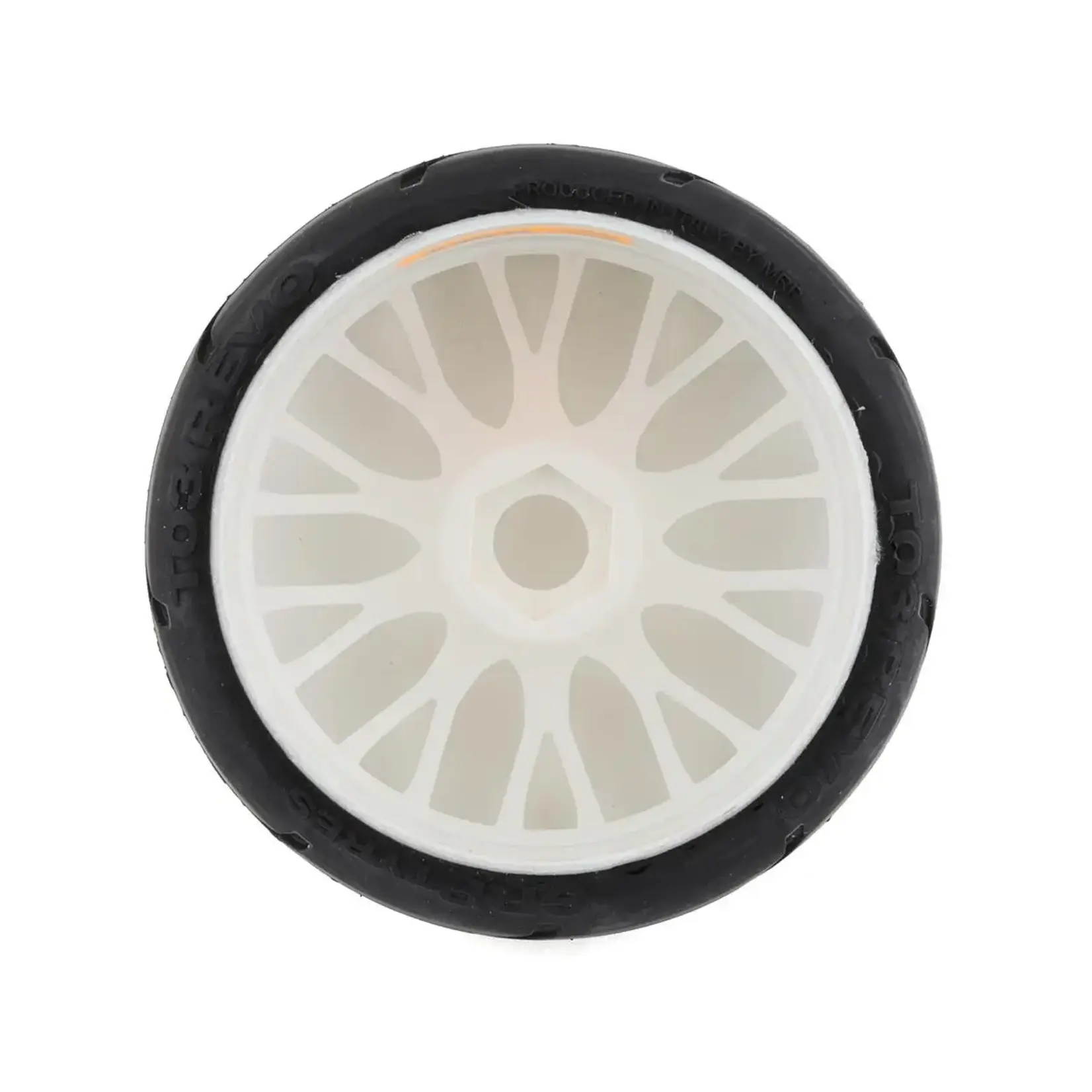 GT - TO3 Revo Belted Pre-Mounted 1/8 Buggy Tires (White) (2) (XM7) w/FLEX Wheel