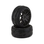 GRP Tires GT - TO3 Revo Belted Pre-Mounted 1/8 Buggy Tires (Black) (2) (XM3) w/FLEX Wheel