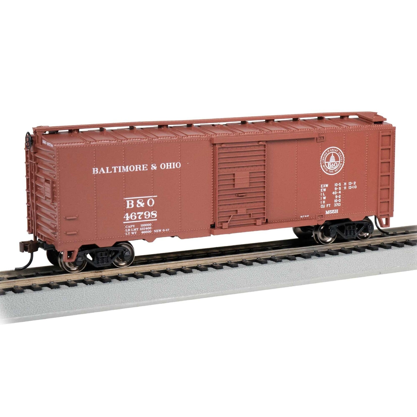 Bachmann HO 40' Steam Era Box Car B&O #46796